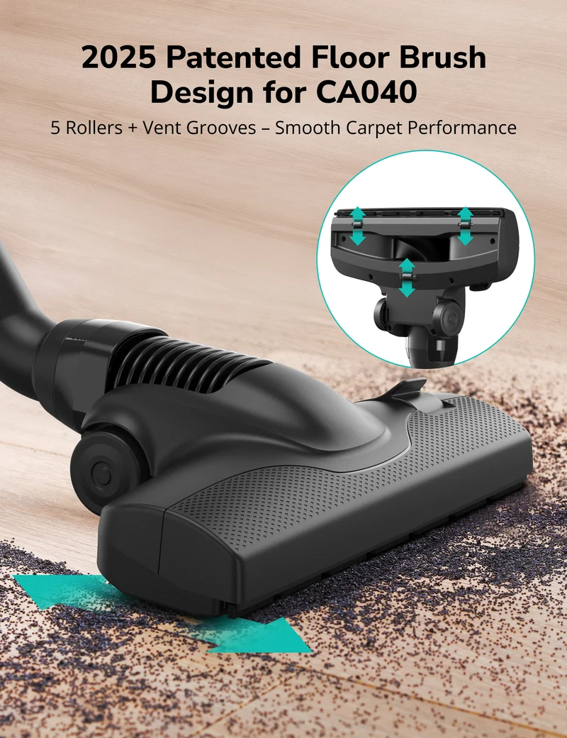 Aspiron AS-CA040 Bagless Canister Vacuum Cleaner 5L Dust Bag, Easy to Push,