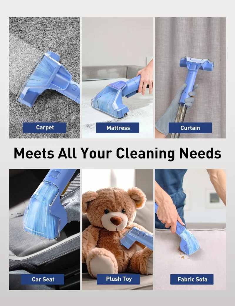 ASPIRON® Carpet Cleaner Machine with 2 Cleaning Tools CA031 for Pet Stains, Car Seats