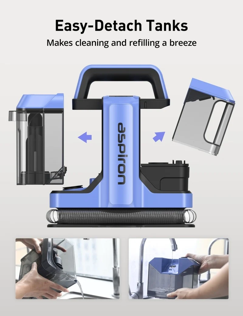 ASPIRON® Carpet Cleaner Machine with 2 Cleaning Tools CA031 for Pet Stains, Car Seats