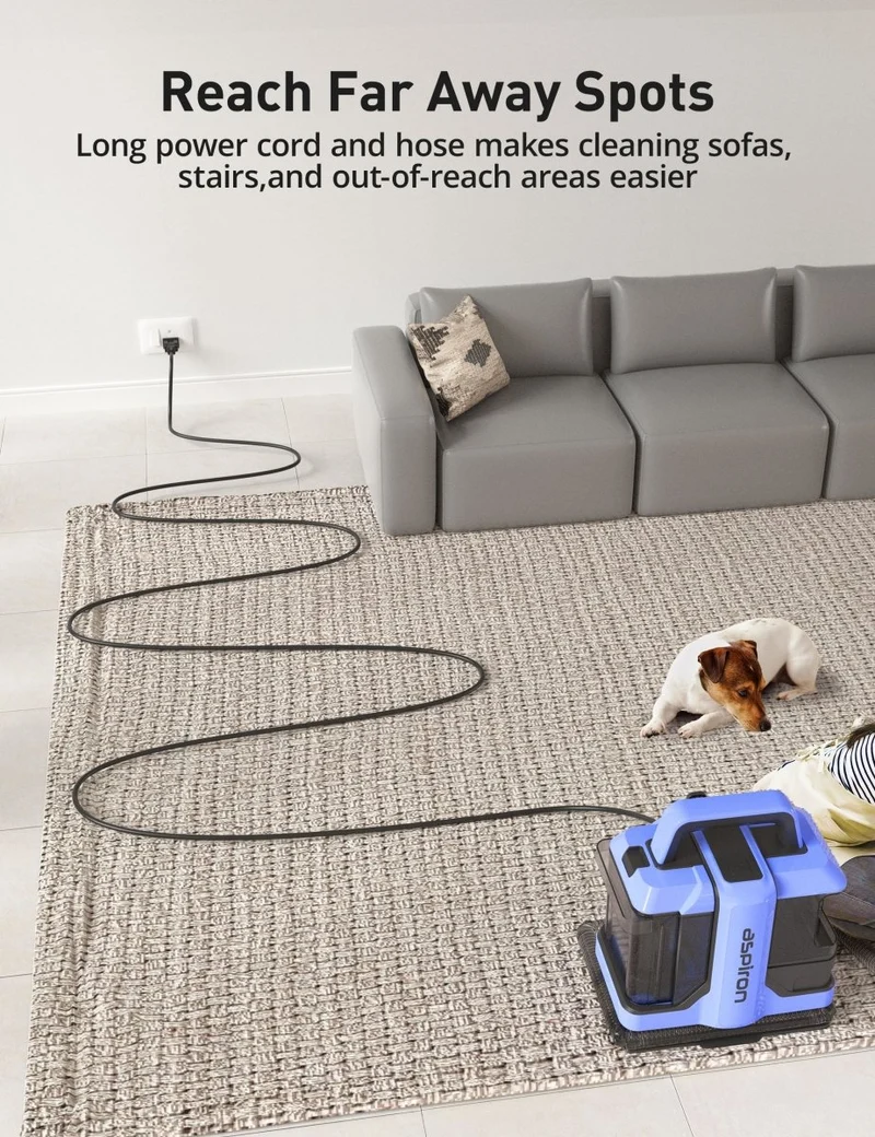 ASPIRON® Carpet Cleaner Machine with 2 Cleaning Tools CA031 for Pet Stains, Car Seats