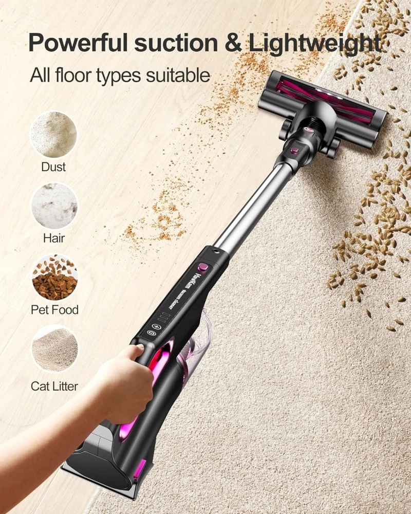 Hawkam 7-in-1 Cordless Vacuum Cleaner CA004, Telescopic Wand, Rechargeable Electric Broom
