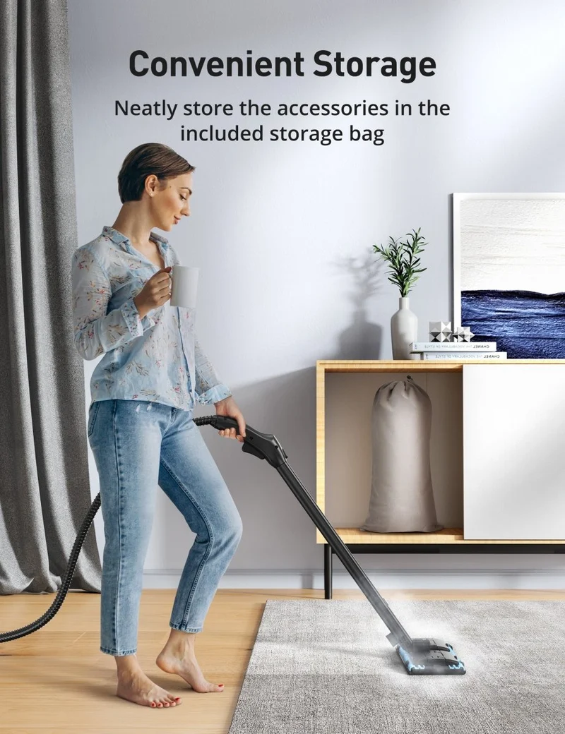 ASPIRON® Portable Multipurpose Steam Cleaner CA019, 5 Mins Heating WM