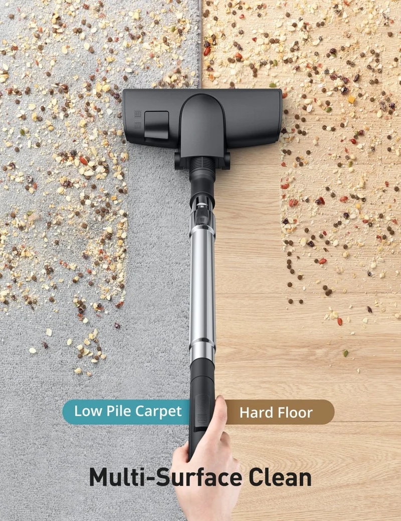Aspiron AS-CA006 Canister Vacuum Cleaner, 40Kpa Bagless Vacuum Cleaners