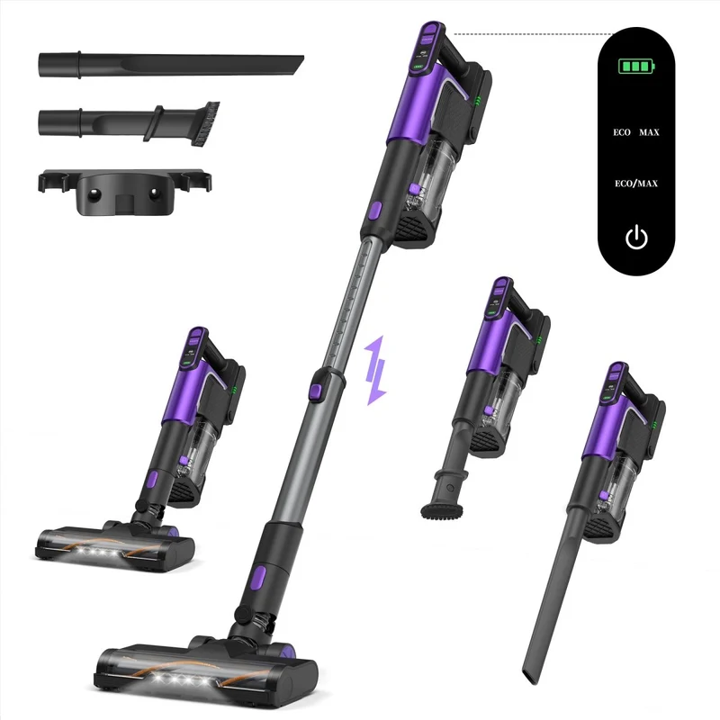 Aspiron® Cordless Vacuum Cleaner CA037, Portable Vacuum Cordless with LED Screen