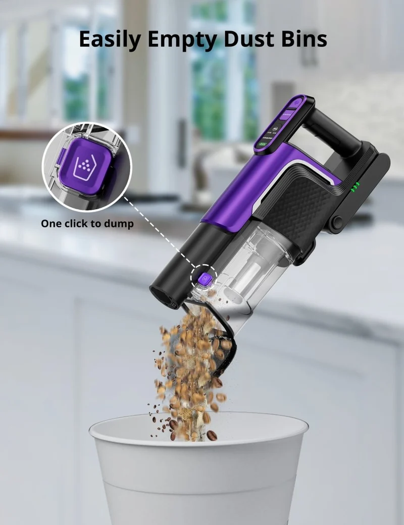 Aspiron® Cordless Vacuum Cleaner CA037, Portable Vacuum Cordless with LED Screen
