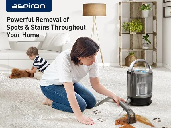 Aspiron Portable Carpet Spot Cleaner & Pet Stain Remover AS-CA046, 20Kpa Powerful Suction Stain Cleaning Carpet Cleaner Machine