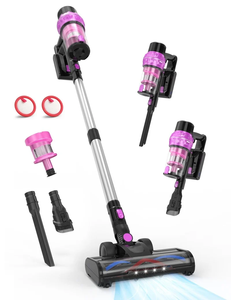 CA007 55Kpa Cordless Vacuum Cleaner,550W,7-in-1 Stick, Rechargeable