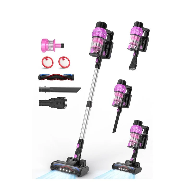 CA007 55Kpa Cordless Vacuum Cleaner,550W,7-in-1 Stick, Rechargeable