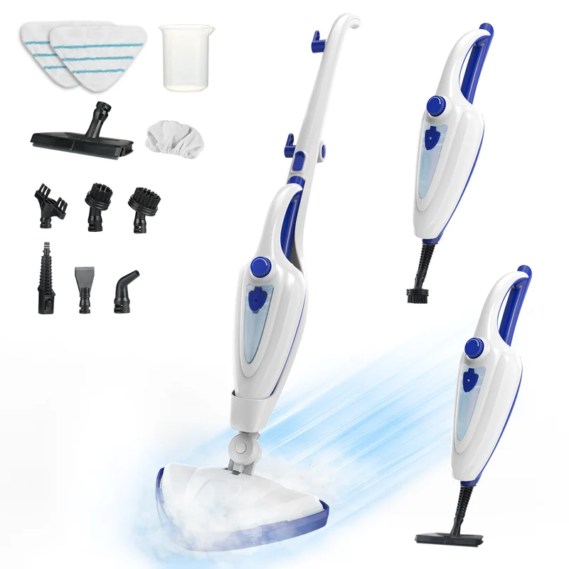 Aspiron AS-CA039 12-in-1 Steam Mop, 1500W Detachable Handheld Steam Cleaner