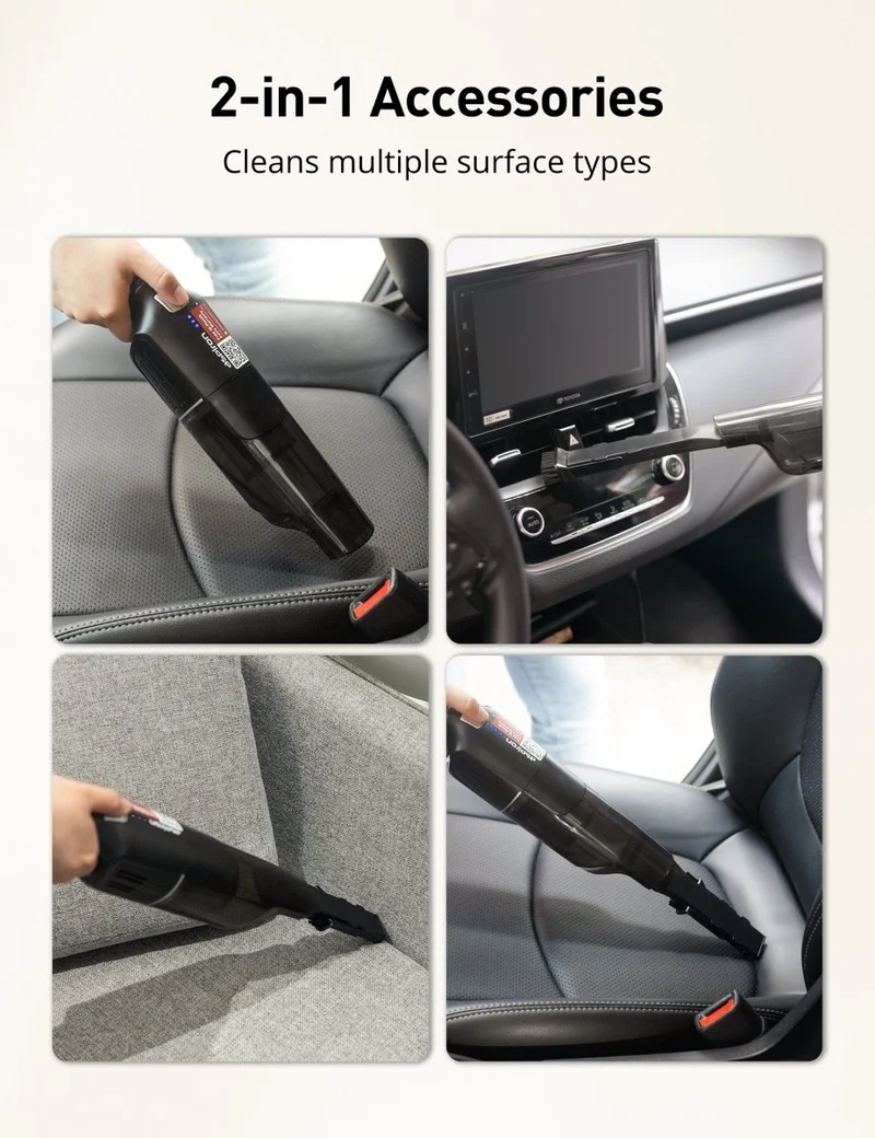 Aspiron AS-CA038 24000pa Cordless Vacuum, 99.9% Dust Removal, 2-in-1 Brush, Charging Dock