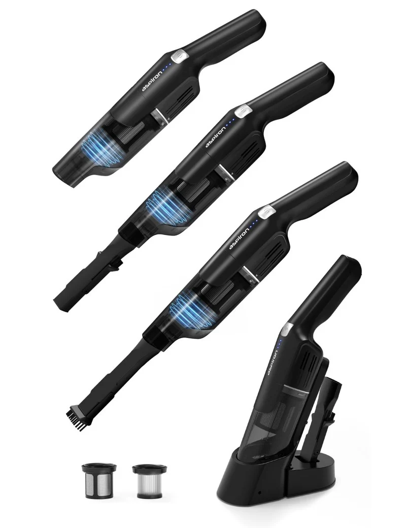 Aspiron AS-CA038 24000pa Cordless Vacuum, 99.9% Dust Removal, 2-in-1 Brush, Charging Dock