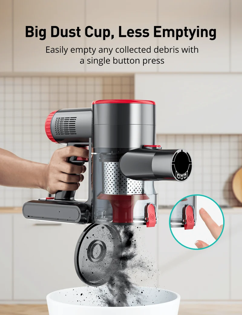 ASPIRON® Cordless Vacuum Cleaner CA028, 45 min Runtime with large LED Touch Display 2024
