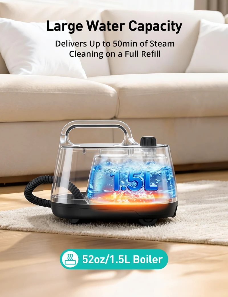 Aspiron AS-CA019 Steam Cleaner, 293°F 58 PSI Powerful Multipurpose Handheld Steam Mop for Home Use