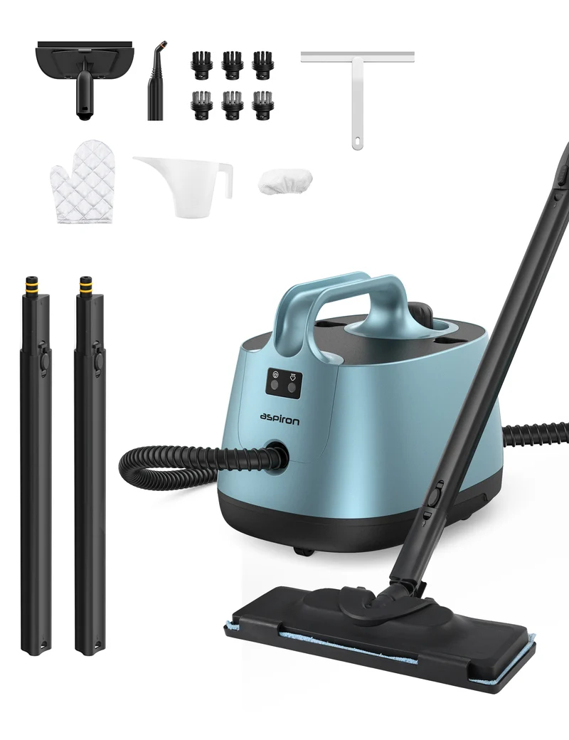 Aspiron AS-CA019 Steam Cleaner, 293°F 58 PSI Powerful Multipurpose Handheld Steam Mop for Home Use