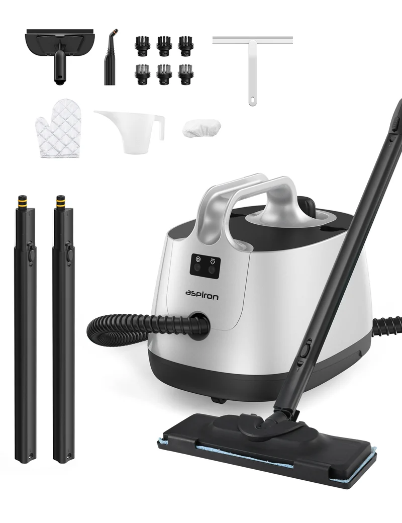 Aspiron AS-CA019 Steam Cleaner, 293°F 58 PSI Powerful Multipurpose Handheld Steam Mop for Home Use