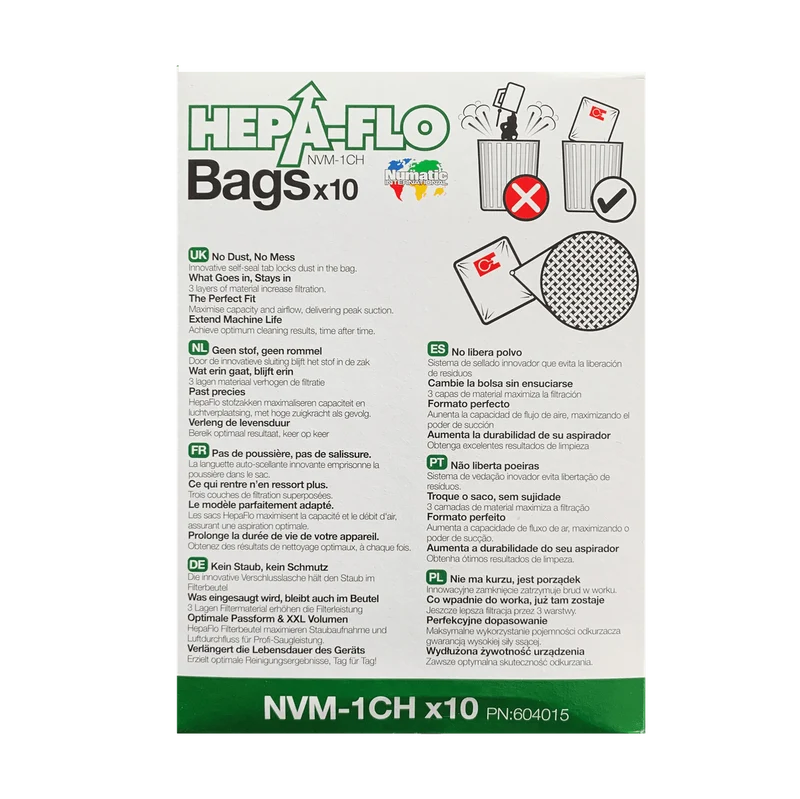 Numatic Hepa-Flo NVM-1CH Bags