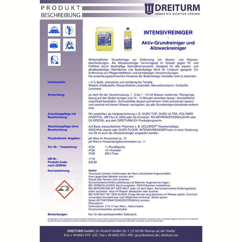 Dreiturm Intensivreiniger