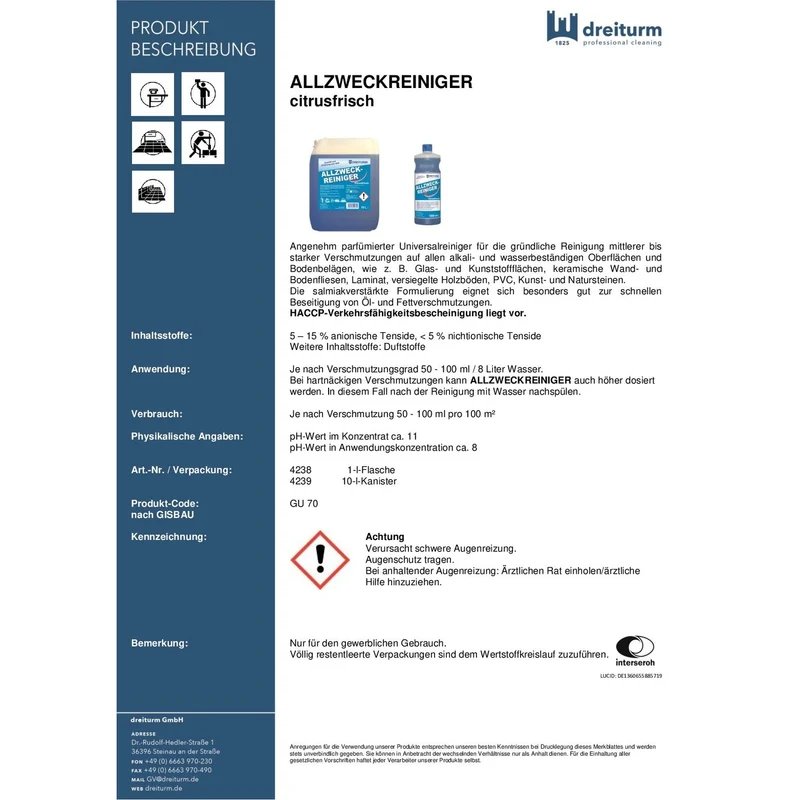 Dreiturm Allzweckreiniger