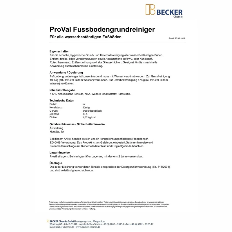 Fussbodengrundreiniger 1L / 10L