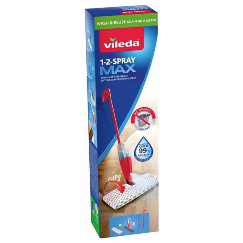 B-Ware Vileda Bodenwischer Wischmopp 1·2·SPRAYmax Reinigung Mopp Sprühwischer weiß rot