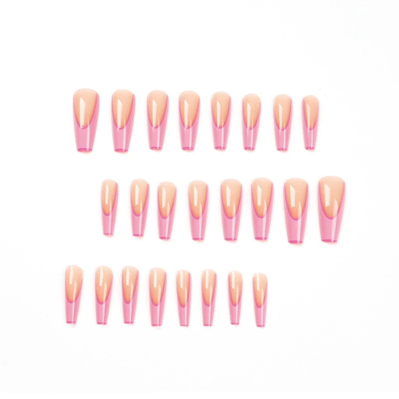 Künstliche Nagelverlängerungen mit modernem Ombre-Design Karnz