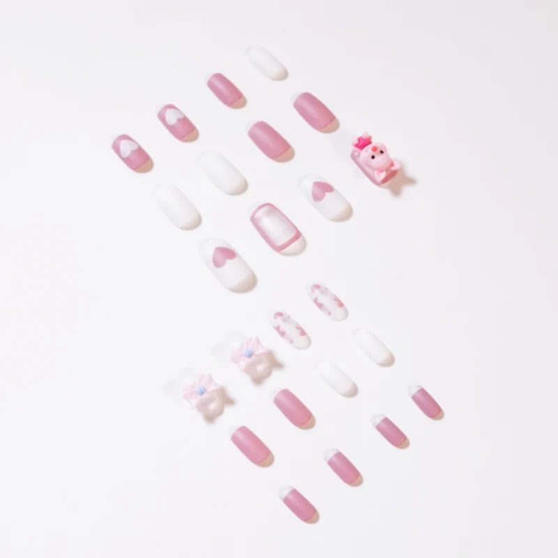 Künstliche Nagelkunst mit verspieltem Tier-Design Karnz