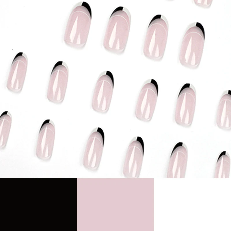 Künstliche Nagelkunst mit modernem French-Tip Design Karnz