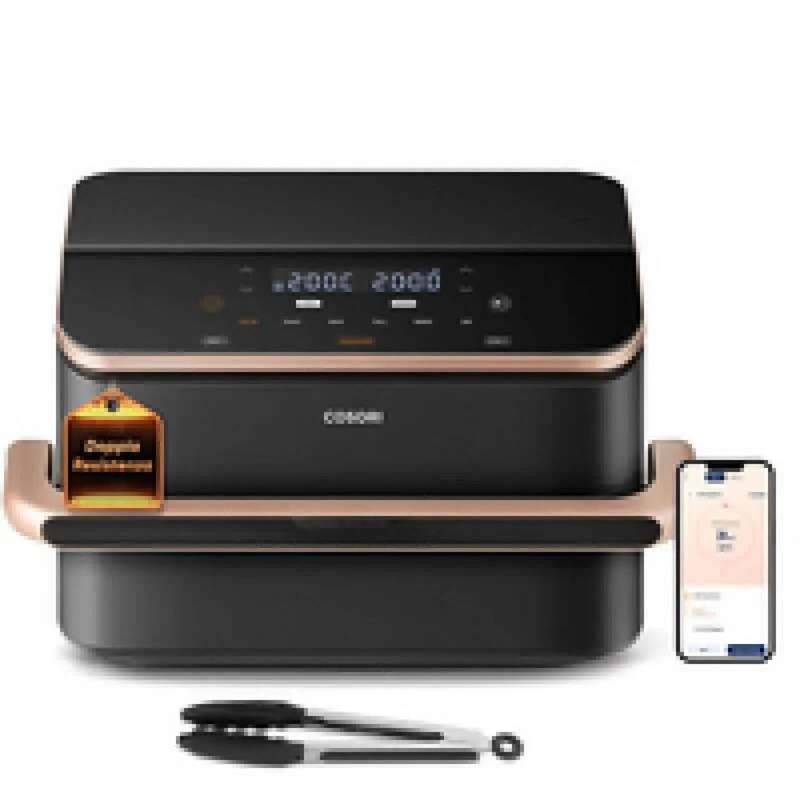 B-Ware COSORI Heißluftfritteuse Dual Blaze Twinfry Chef Edition 10l 2800W Dunkles Grau