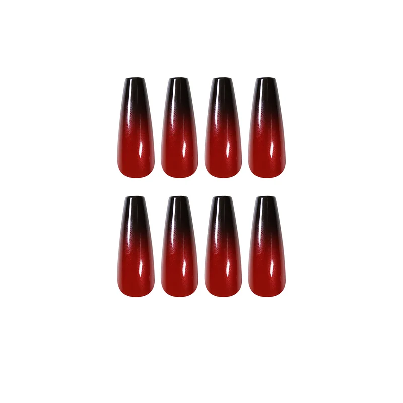 Künstliche Nagelkunst im eleganten Stiletto-Design mit glänzenden Farbverlauf Karnz