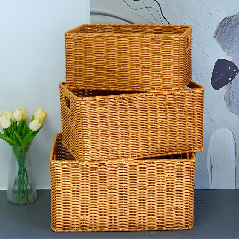 Rattan Aufbewahrungskorb mit Griffen Karnz