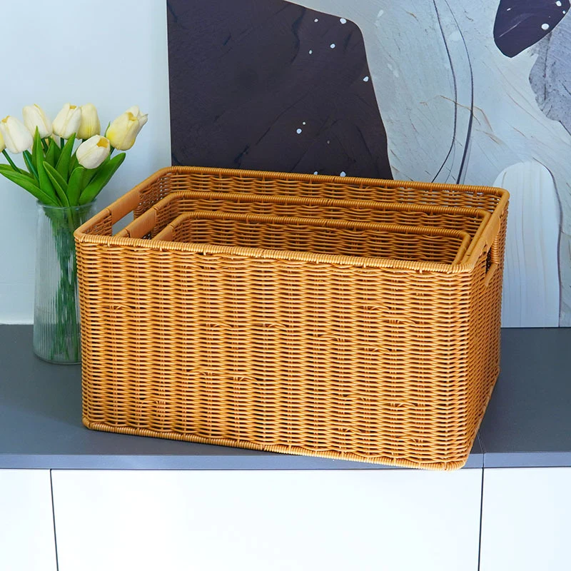 Rattan Aufbewahrungskorb mit Griffen Karnz