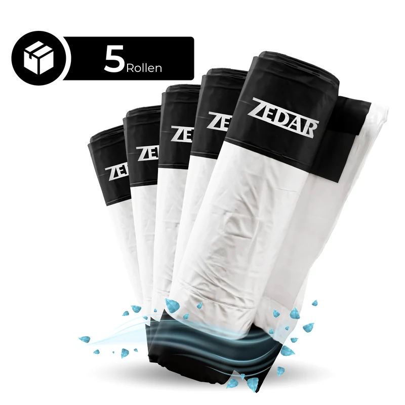 5 Rollen kattenbakzakken voor Zedar K1200 (set voor 3 maanden)