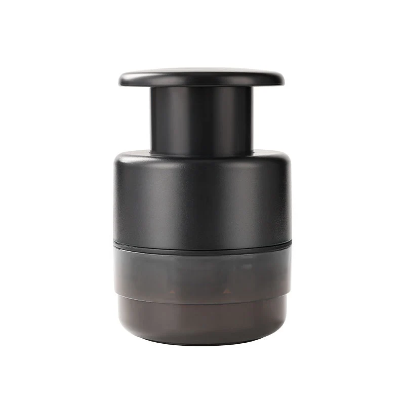 Compact Push-Down Garlic and Herb Chopper with Safety Container