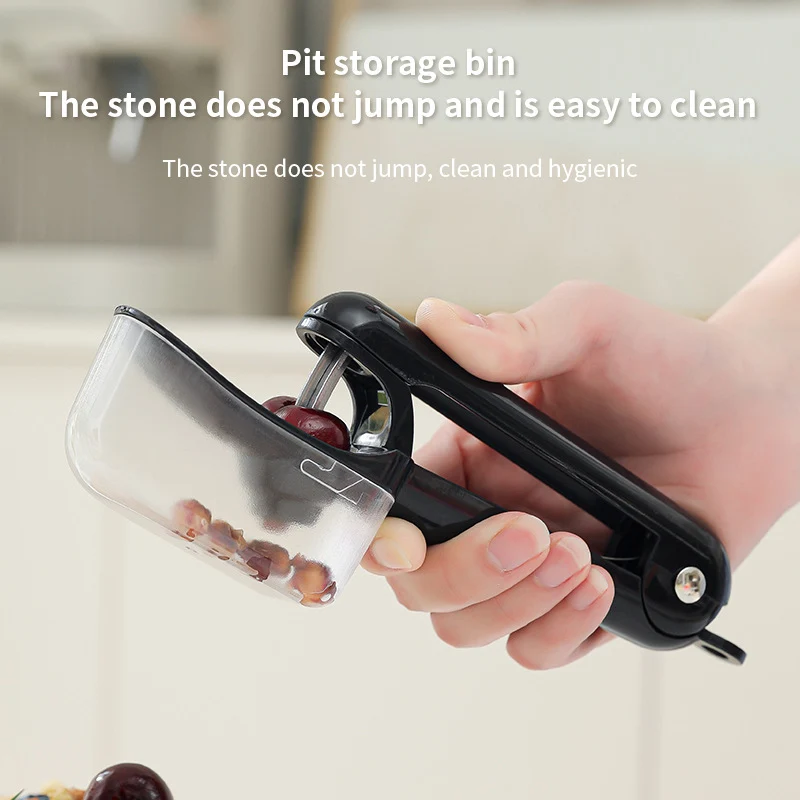 Cherry and Olive Pitter with Removable Collection Hopper
