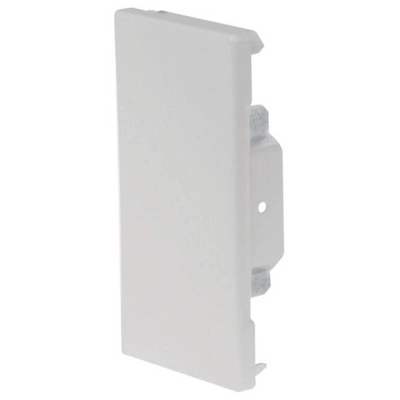 B-Ware Hager Endstück Abschlussstück Endkappe Grau Stahl 130mm x 68mm RAL7035
