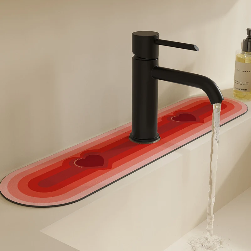 Non-Slip Decorative Vanity Sink Runner Mat
