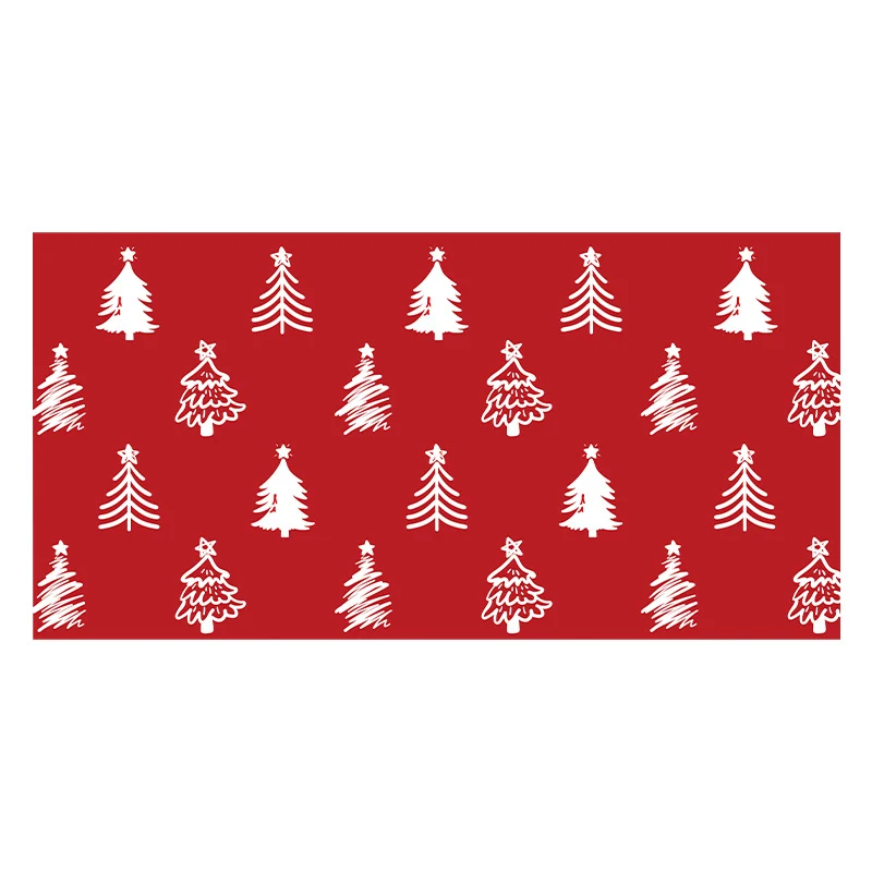 Festive Stretch-Fit Full-Coverage Sofa Slipcover with Holiday Tree Print