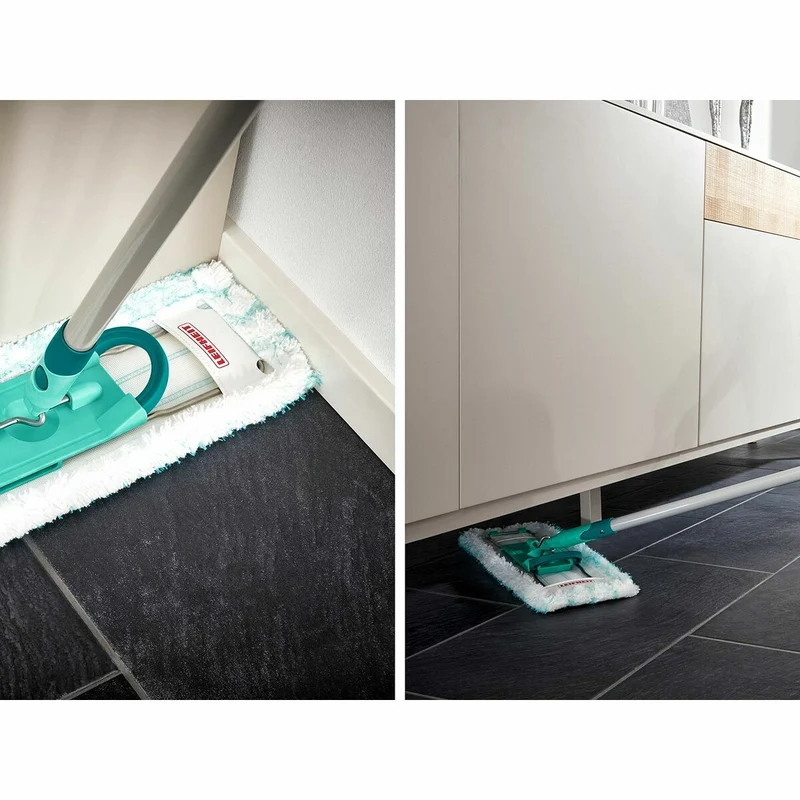 Mop with Bucket Leifheit 55092 Blue Grey Microfibre