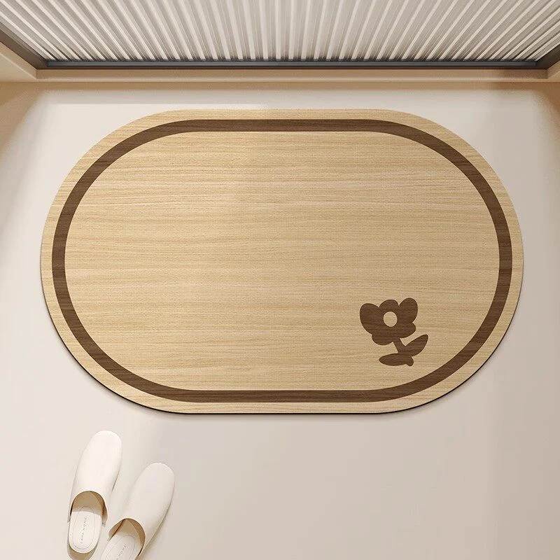 Absorbent Quick-Dry Bamboo-Style Cloud-Shaped Bath Mat