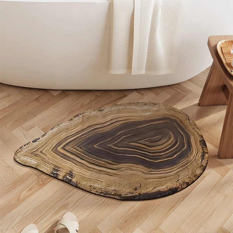 Absorbent Quick-Dry Bamboo-Style Cloud-Shaped Bath Mat