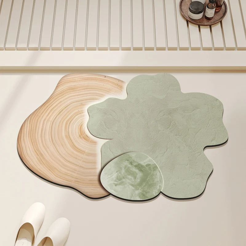 Absorbent Quick-Dry Bamboo-Style Cloud-Shaped Bath Mat