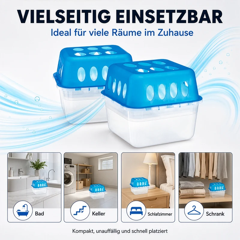 Luftentfeuchter-Set, 2 Behälter inkl. 4 Beutel