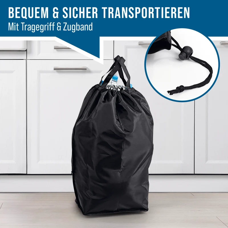 Pfandflaschen-Sammelbehälter inkl. Türhaken - Anthrazit