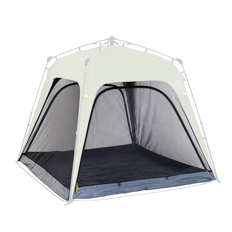 Moskitonetz Einbausatz für Pavillon - 240 x 240 x 175 cm - schwarz