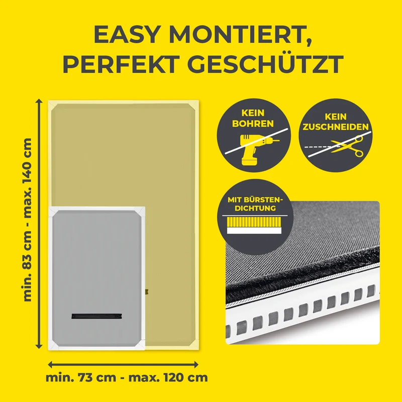 Teleskop-Insektenschutzgitter für Dachfenster - 2er-Set