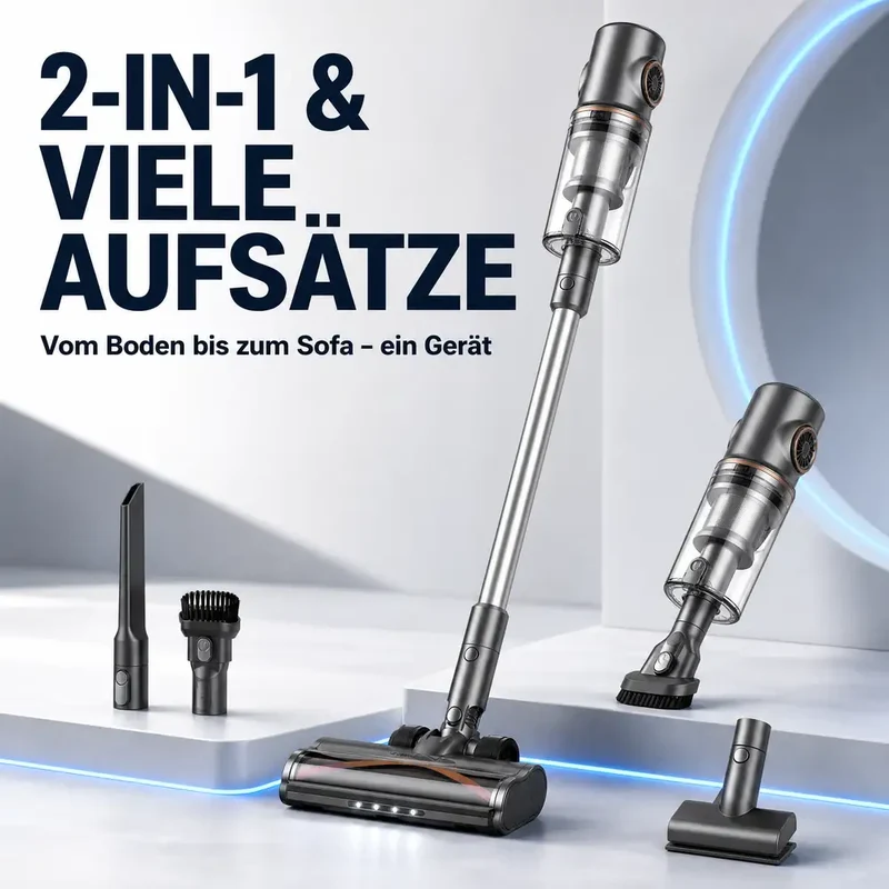 Pireware® Novax - Kabelloser Akku Staubsauger Beutellos