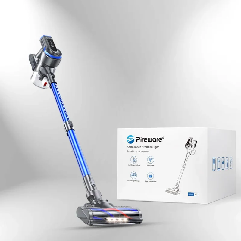Pireware® Kabelloser Akku Staubsauger Beutellos