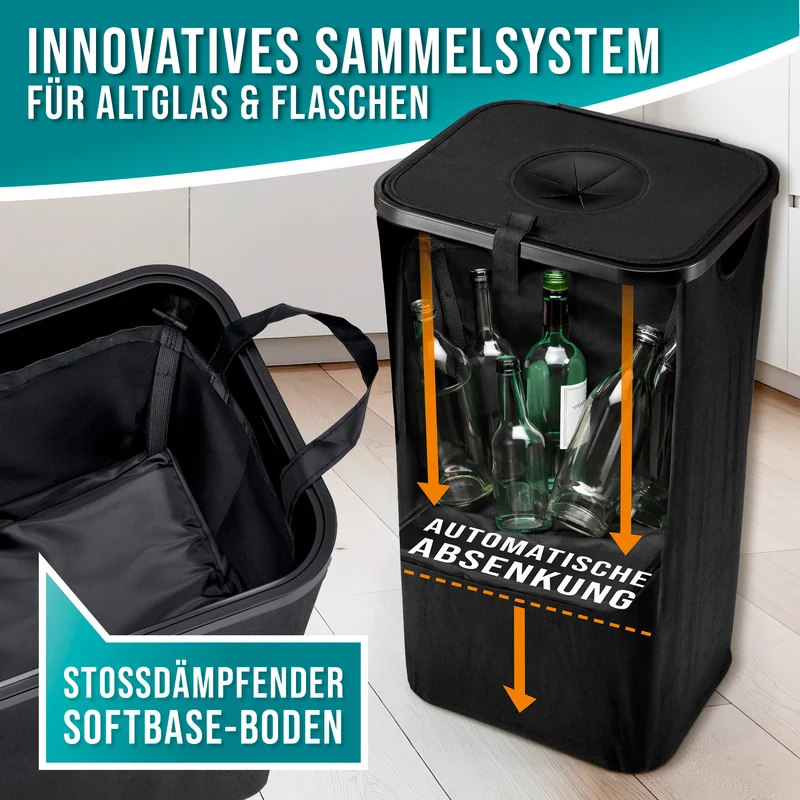Glas- & Leergutsammler - 100 l - 25 kg max. Gesamtlast