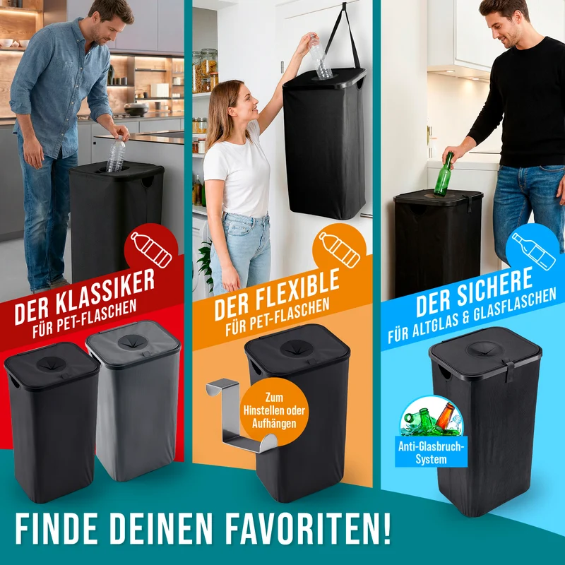 Glas- & Leergutsammler - 100 l - 25 kg max. Gesamtlast