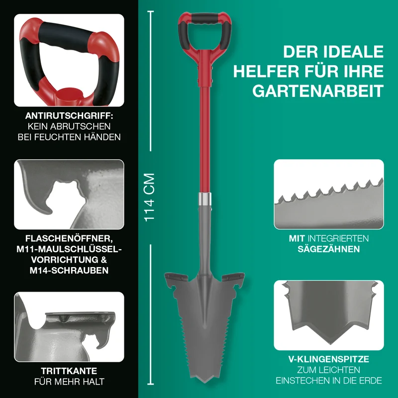 Gartenwerkzeug-Set mit Wurzelsägefunktion - 2-tlg.